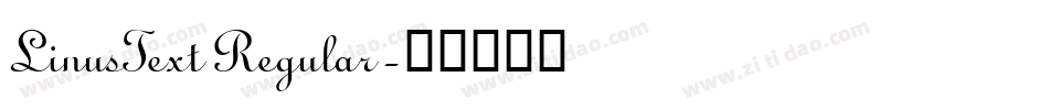 LinusText Regular字体转换